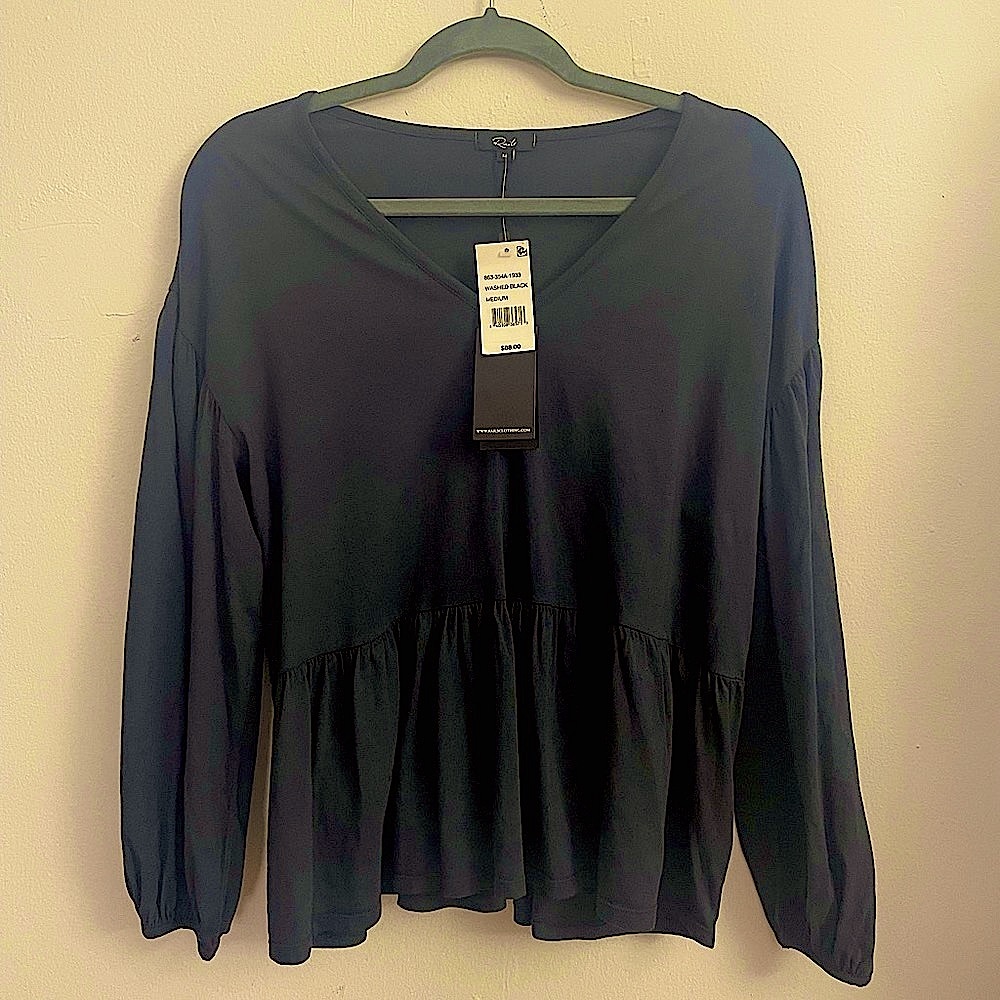 Rails washed black color shirt